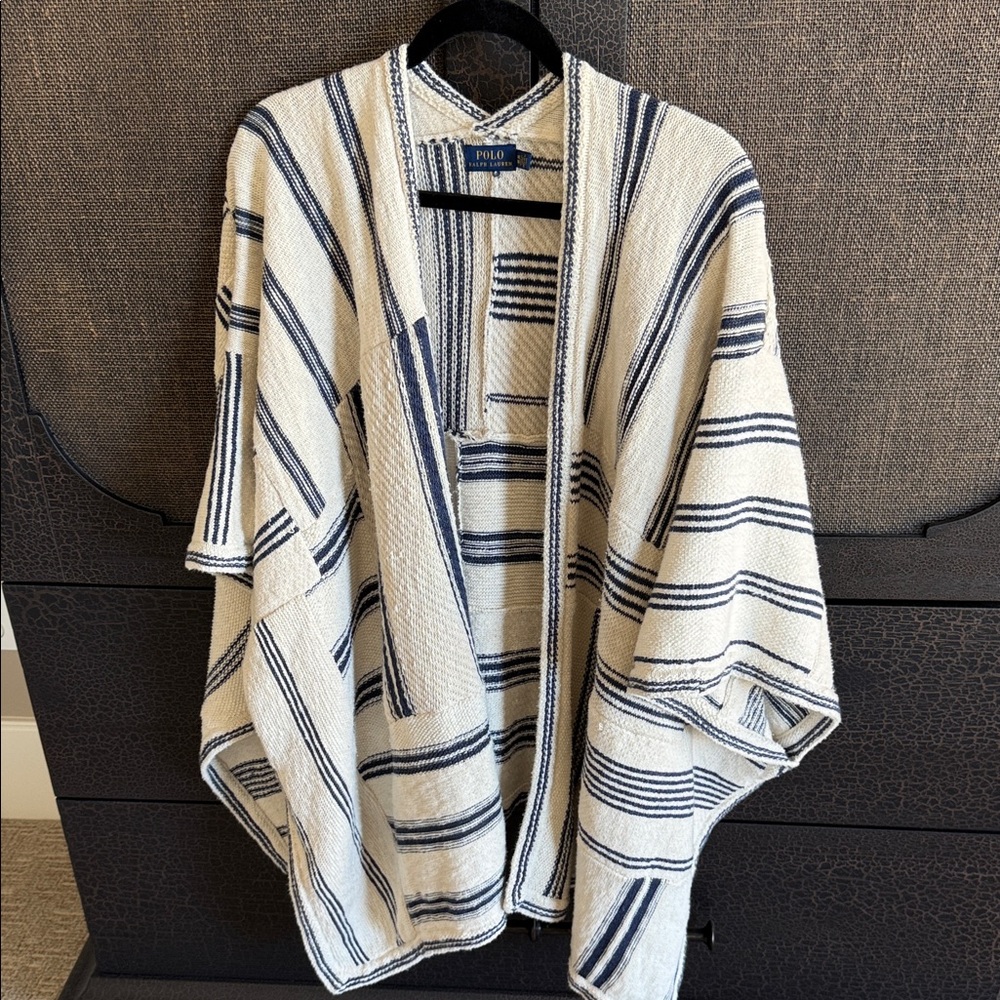 Ralph Lauren Navy and Cream Striped Topper